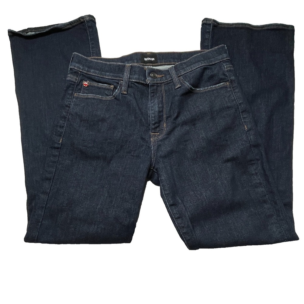 Hudson Natalie Tarpit Women's 28 Dark Wash Mid Rise Bootcut Stretch Jeans 28x28